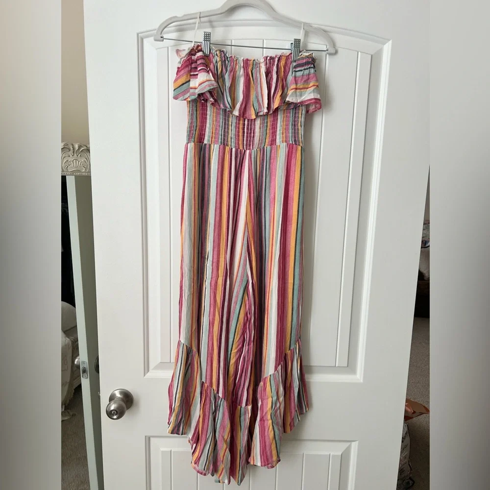 Striped ruffle jumpsuit - Picture 5 of 7